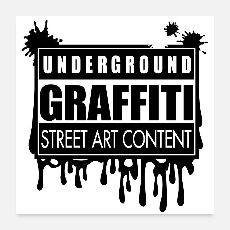 Underground graffitis flex Poster 60 x 60 cm