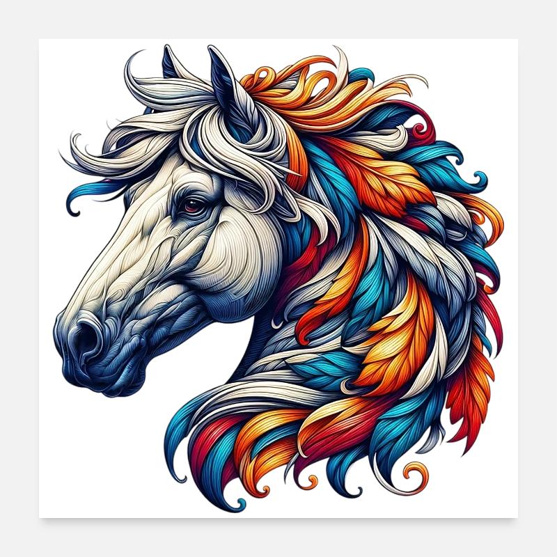 Horse Poster 24" x 24" (60x60 cm)
