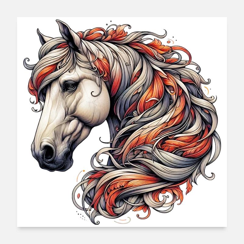 Cheval Poster 60 x 60 cm