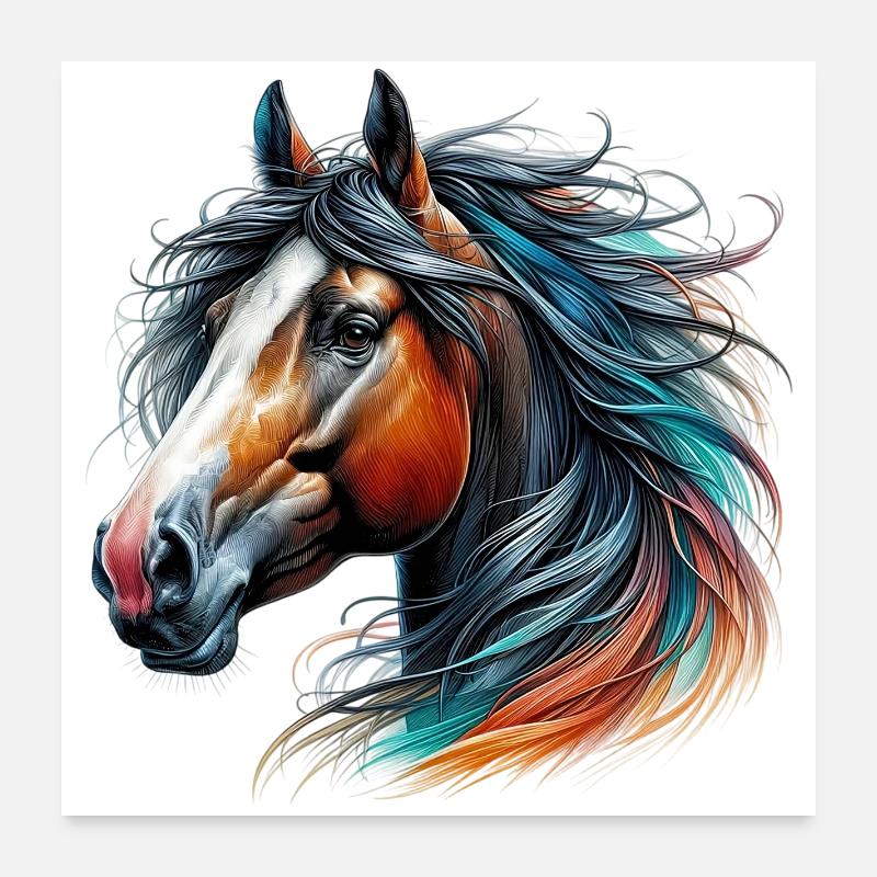 Cheval Poster 60 x 60 cm