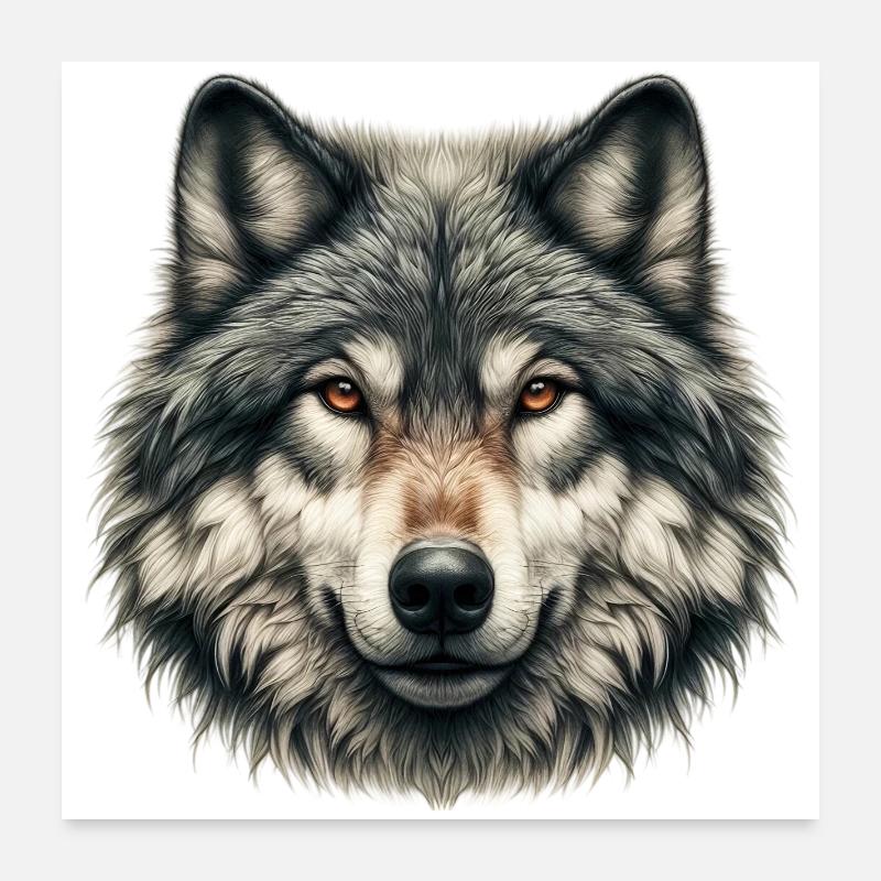 Loup Poster 60 x 60 cm