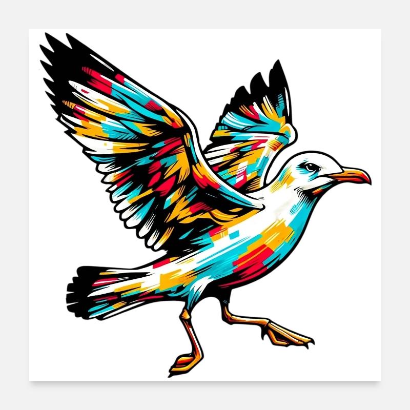 Möwe Poster 60x60 cm