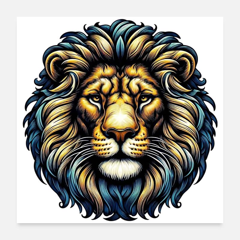 Löwe Poster 60x60 cm