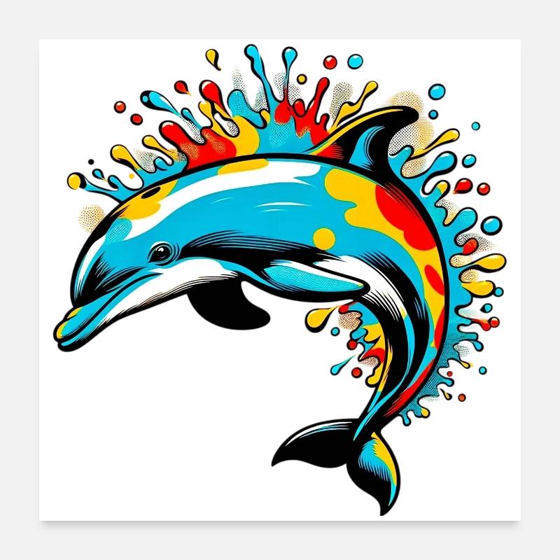 Dauphin Poster 60 x 60 cm