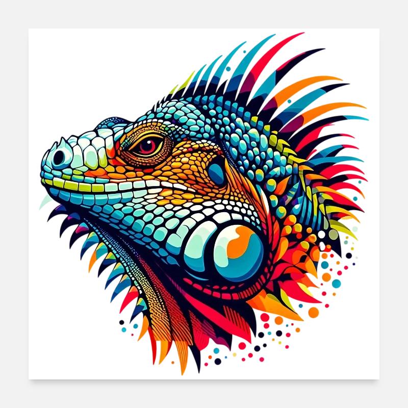Iguana Poster 24" x 24" (60x60 cm)