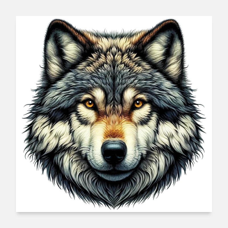Wolf Poster 60x60 cm