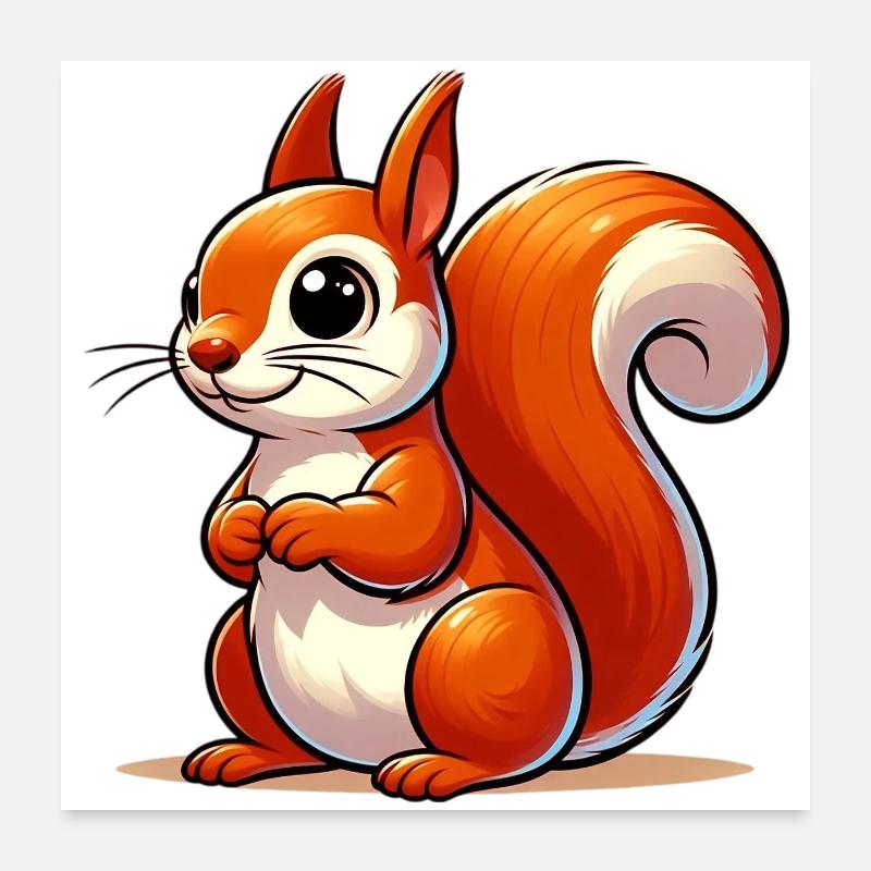 Squirrel Poster 24" x 24" (60x60 cm)