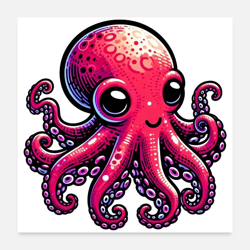 Octopus Poster 24" x 24" (60x60 cm)