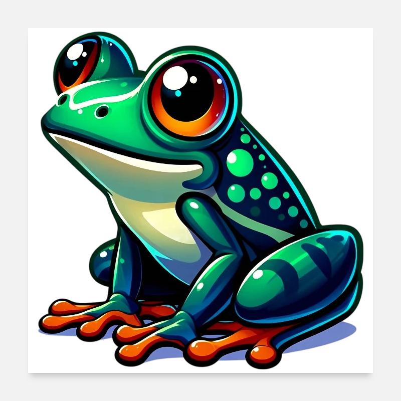 Grenouille Poster 60 x 60 cm