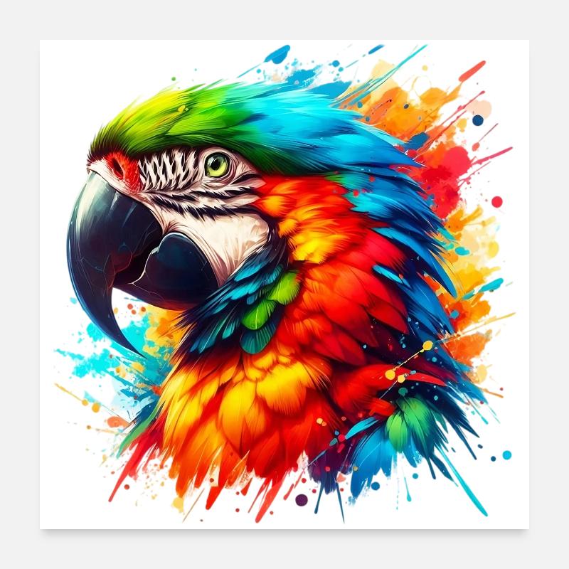 Papagei Poster 60x60 cm