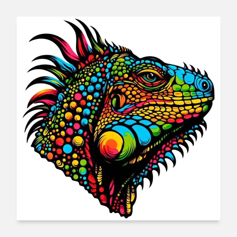 Iguane Poster 60 x 60 cm