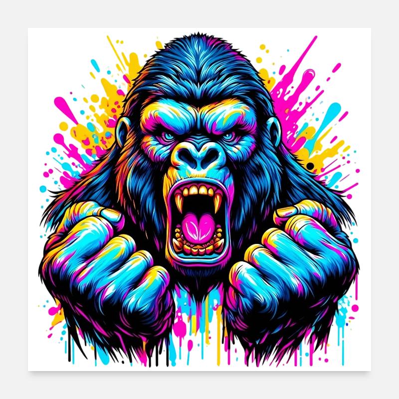Gorille Poster 60 x 60 cm