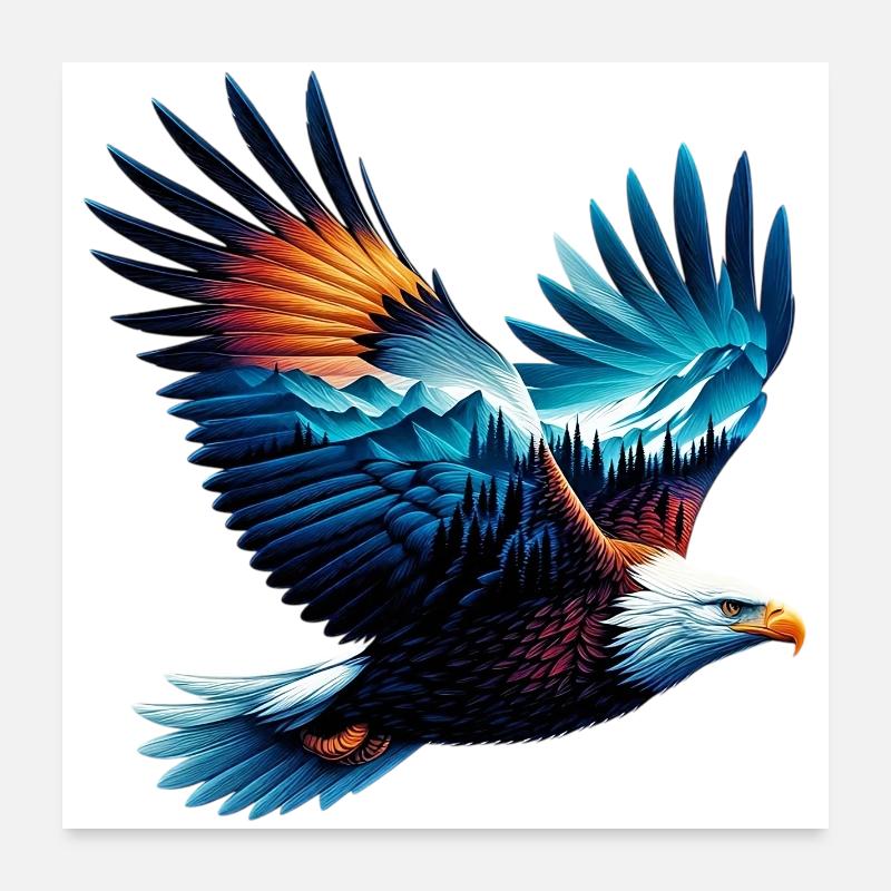 Eagle Poster 24" x 24" (60x60 cm)