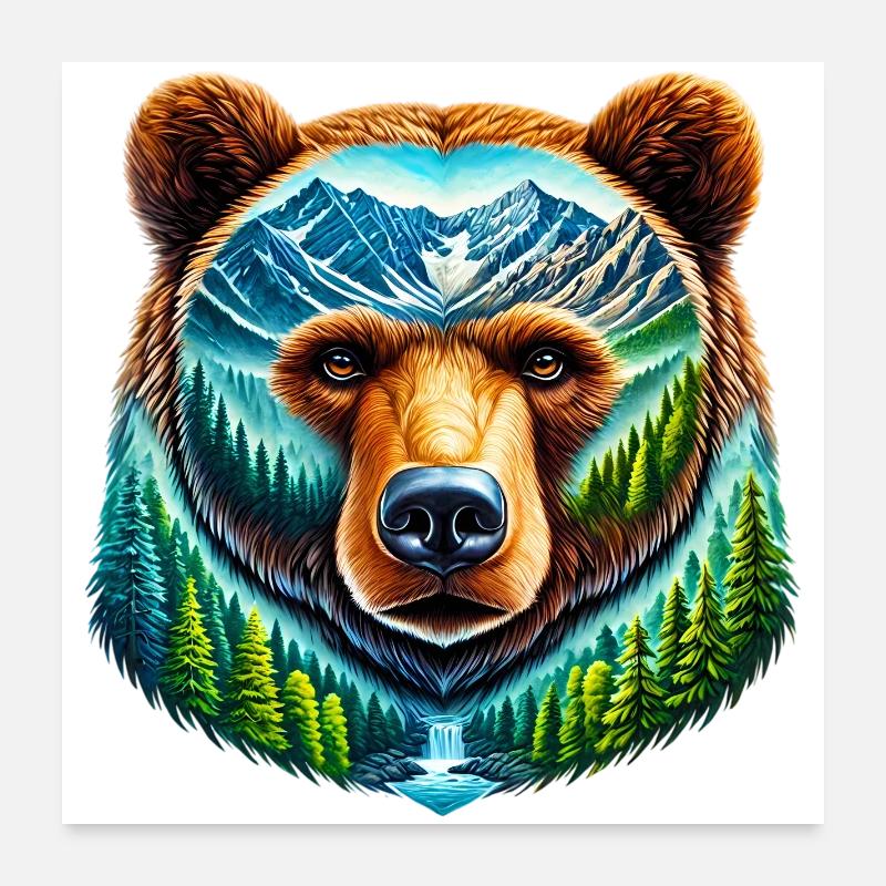 Bear Poster 24" x 24" (60x60 cm)