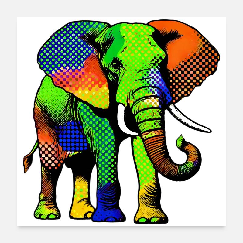 Elefant Poster 60x60 cm