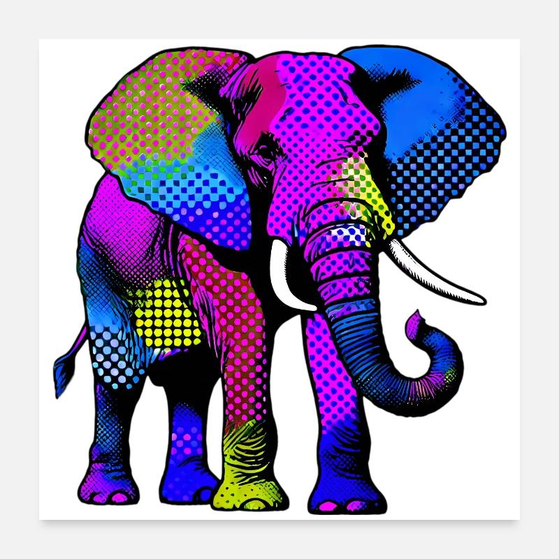 Elefant Poster 60x60 cm