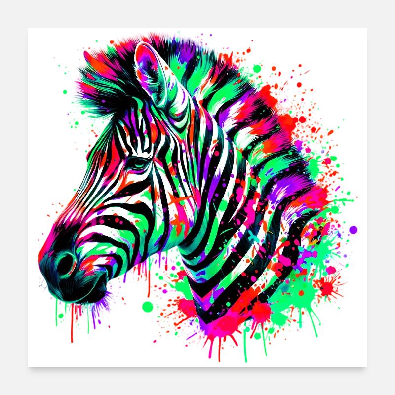Zebra Poster 60x60 cm