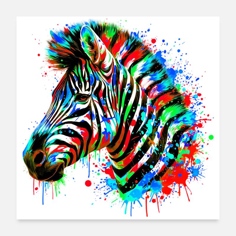 Zebra Poster 60x60 cm
