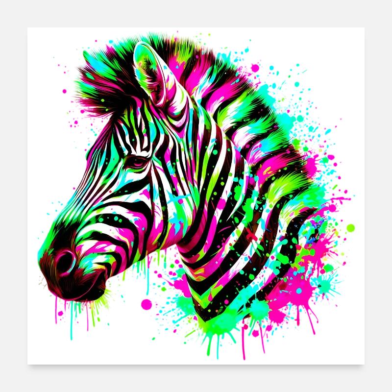 Zèbre Poster 60 x 60 cm