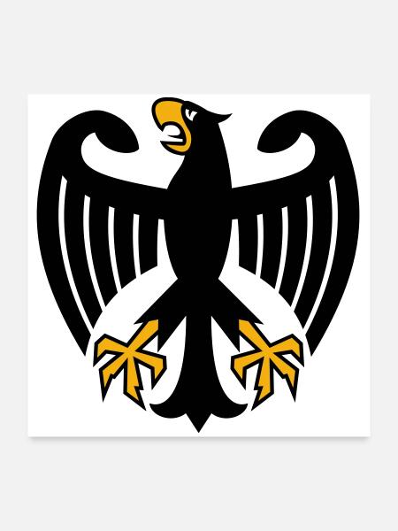 Germany Eagle Coat of Arms - Poster 24" x 24" (60x60 cm) - white - Front