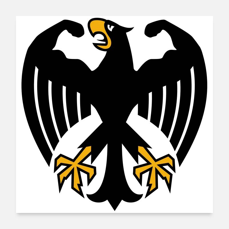German Fitness Federal Eagle with Muscles Poster 24" x 24" (60x60 cm)