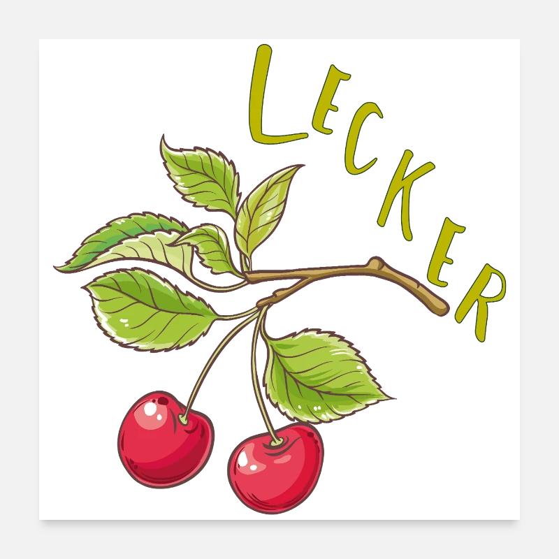 Cherries Poster 24" x 24" (60x60 cm)