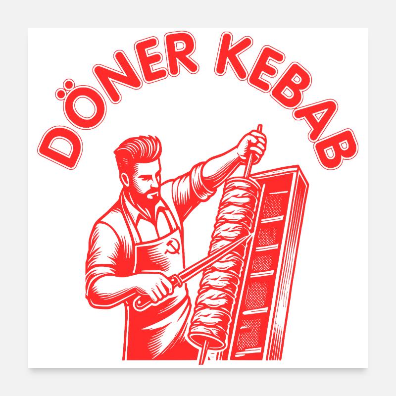 Döner kebab Poster 60 x 60 cm