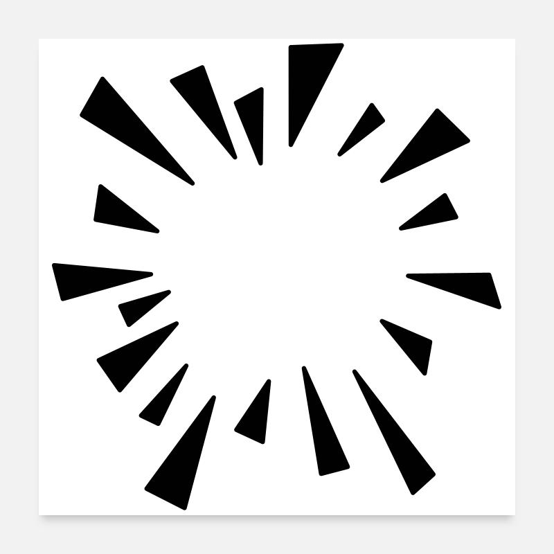 Comic Effekt geplatzter Luftballon Poster 60x60 cm