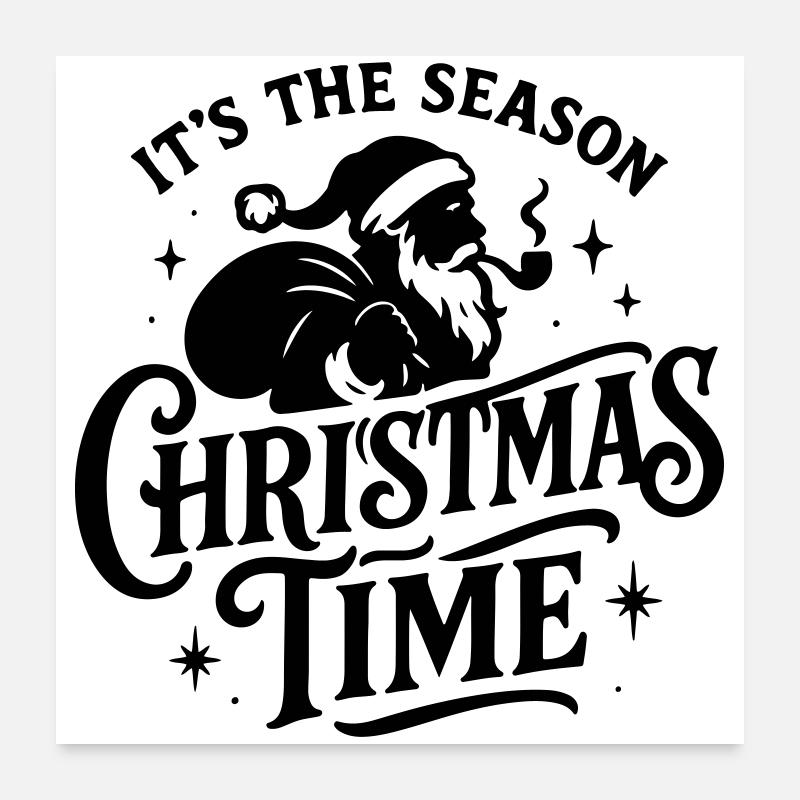 Noël à Noël weihnachten rock’n roll Santa Poster 60 x 60 cm