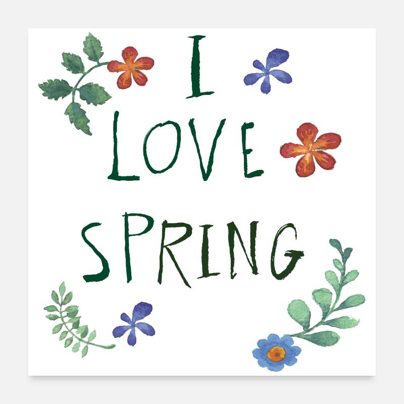 J’adore le printemps Poster 60 x 60 cm