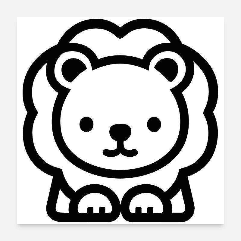 lion Poster 60 x 60 cm