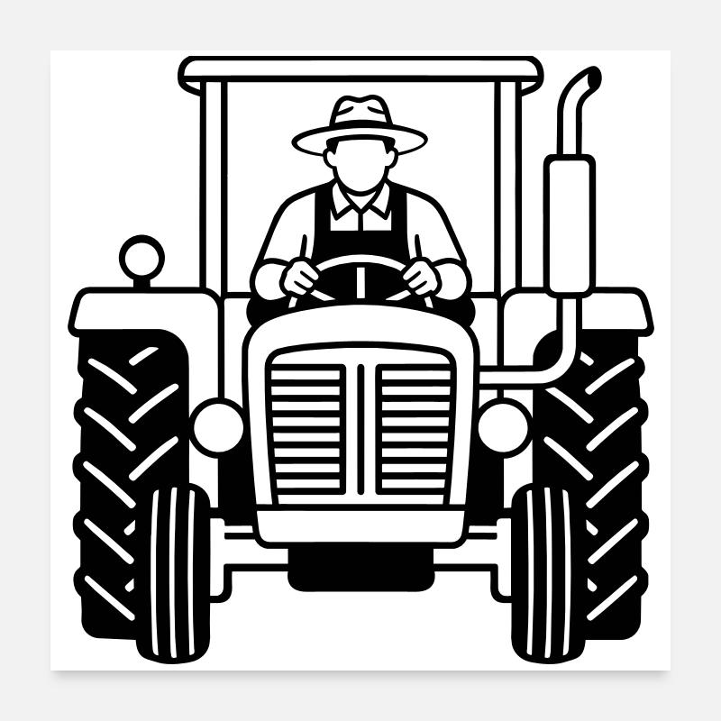 Tractor Poster 24" x 24" (60x60 cm)