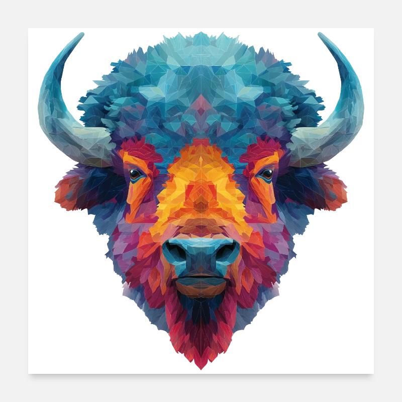 Bison Poster 60 x 60 cm