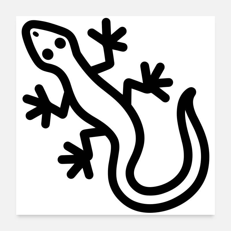 lézard Poster 60 x 60 cm