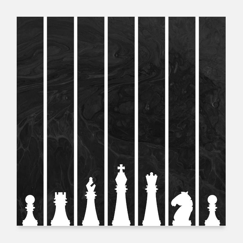 ÉCHECS Poster 60 x 60 cm