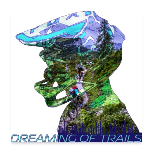 full face dreaming of trails - Poster 24 x 24 (60x60 cm)