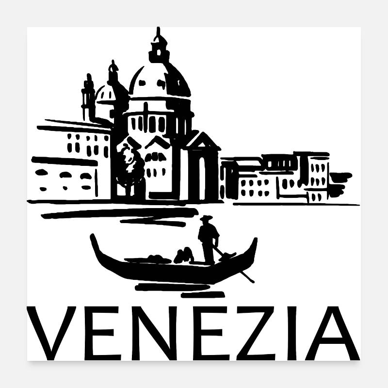 Venise - Poster 60 x 60 cm - blanc