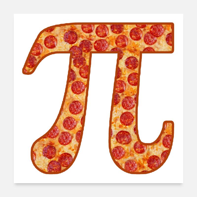 Pizza Pi Day Back to School Poster 24" x 24" (60x60 cm)