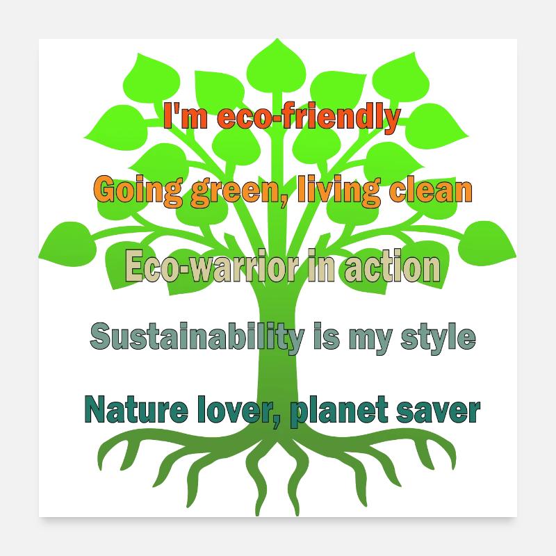 Eco guerrier en action Poster 60 x 60 cm