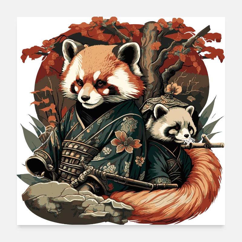 red panda 9 Poster 60 x 60 cm