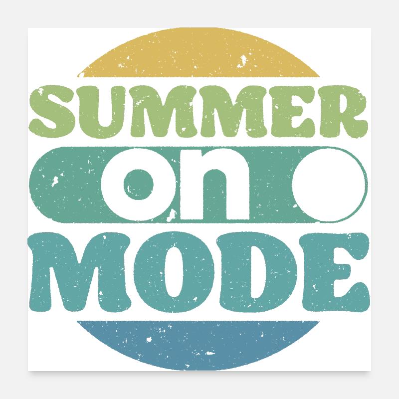 Sommermodus Auf Retro Poster 60x60 cm
