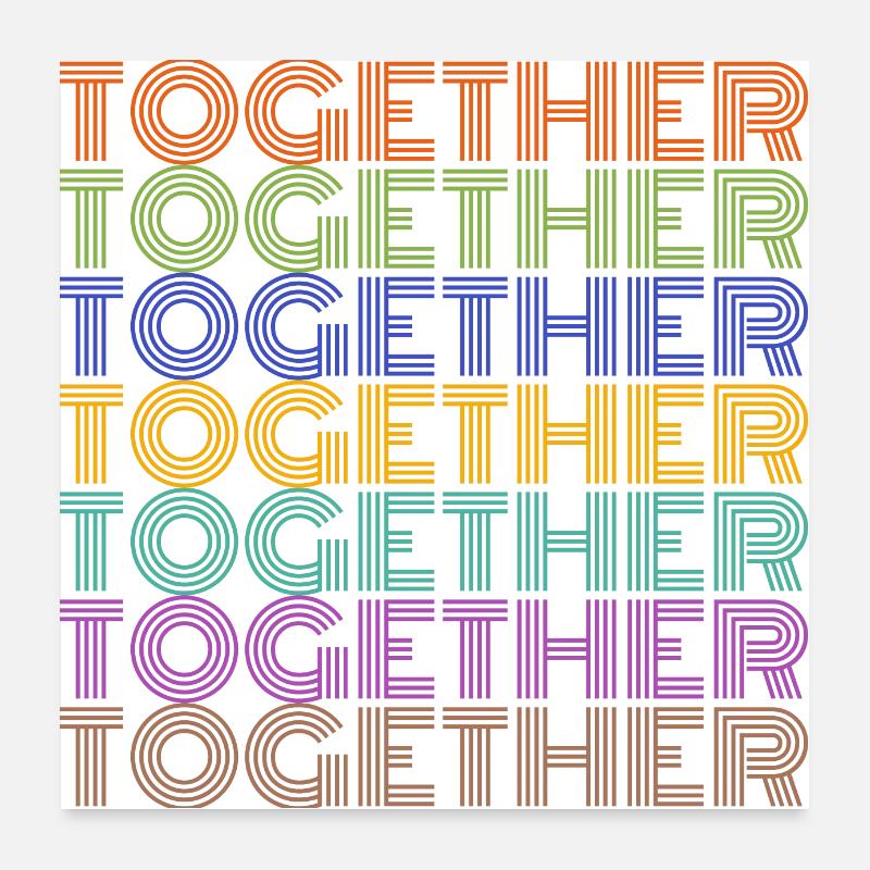 Together Font Gift Poster 24" x 24" (60x60 cm)