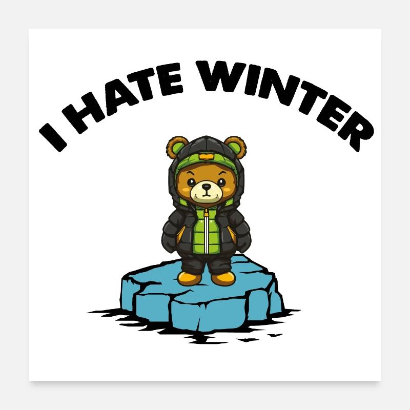 Bear Floe Hiver Poster 60 x 60 cm