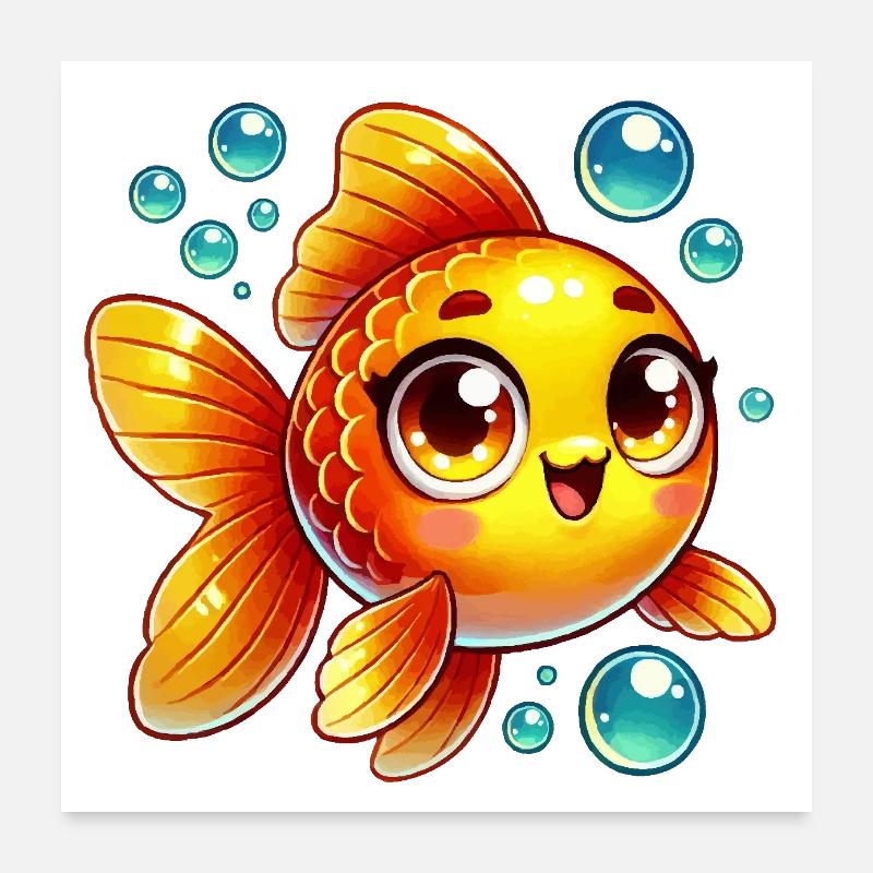 poisson rouge Poster 60 x 60 cm