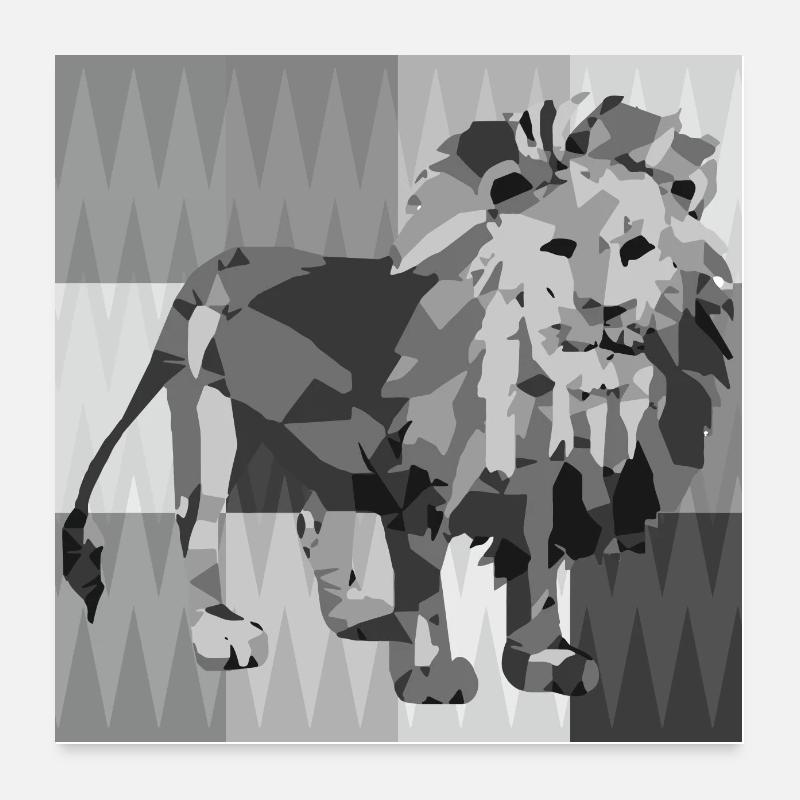 Lion Poster 24" x 24" (60x60 cm)