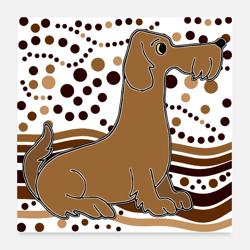 chien Poster 60 x 60 cm