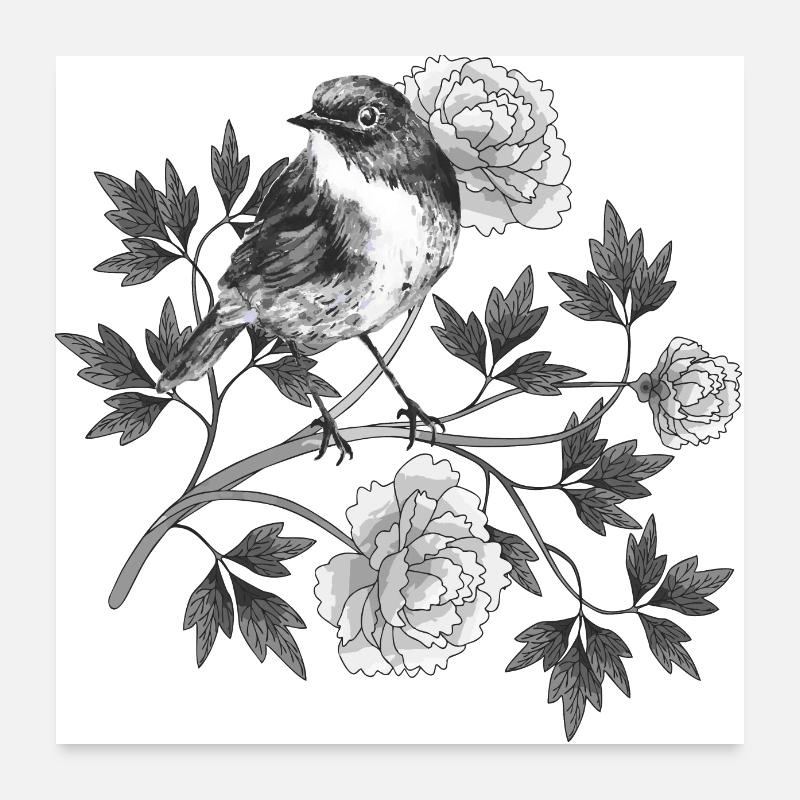 Bird Poster 24" x 24" (60x60 cm)