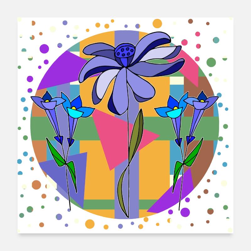 fleurs Poster 60 x 60 cm