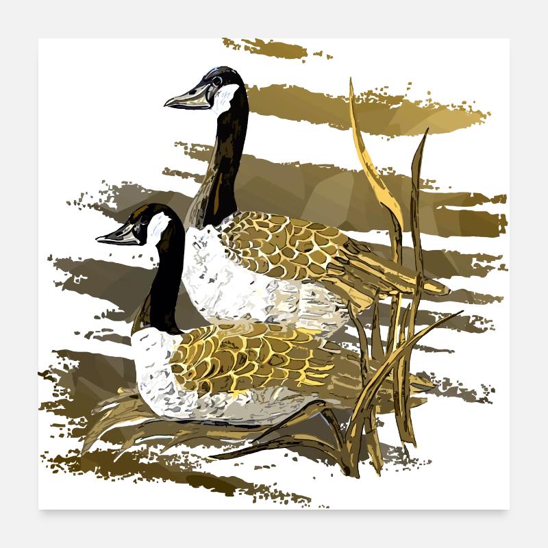 Les oiseaux Poster 60 x 60 cm