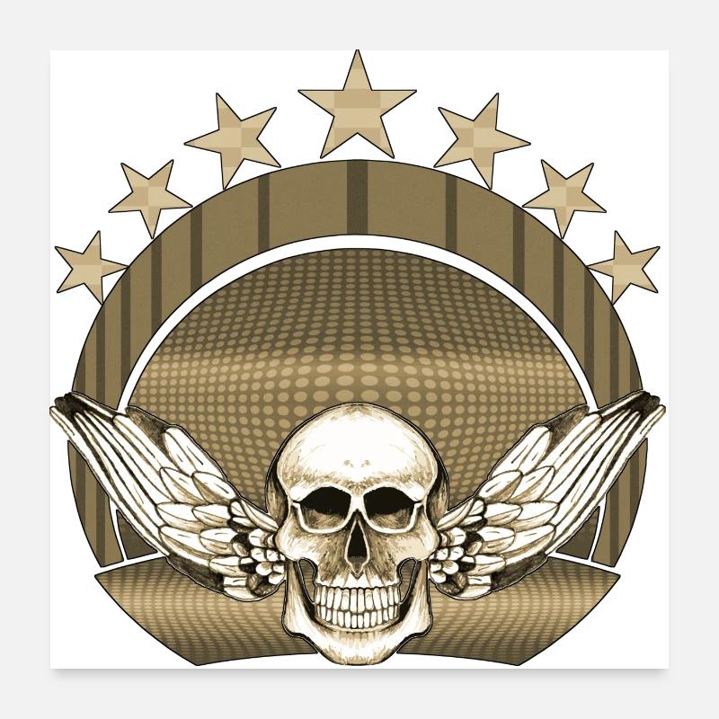 Schädel Poster 60x60 cm